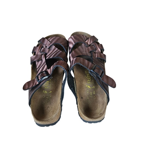 Papillio by Birkenstock Metallic Redwood Leather Sandals Women's Size 6 - Picture 4 of 8